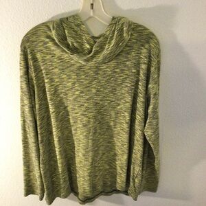 Columbia Sportswear Company Green & Black Print Hooded Top Slip Over Size 1X